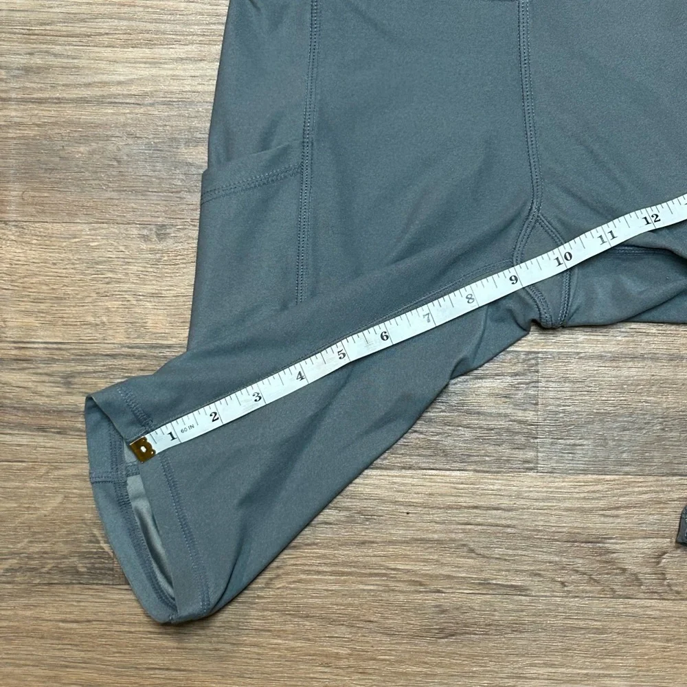 Wolven sustainable women's recycled slate gray biker shorts